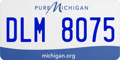 MI license plate DLM8075