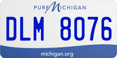 MI license plate DLM8076