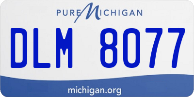 MI license plate DLM8077