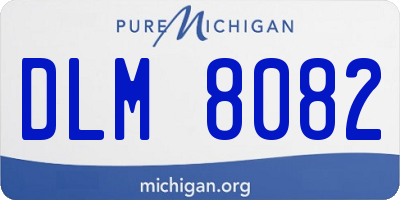MI license plate DLM8082
