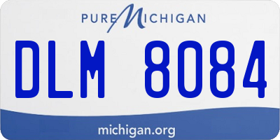 MI license plate DLM8084