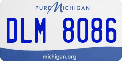 MI license plate DLM8086