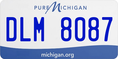 MI license plate DLM8087