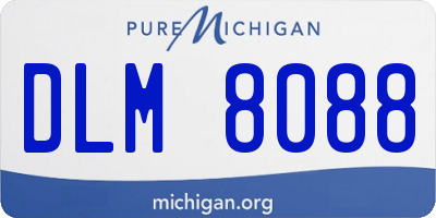 MI license plate DLM8088