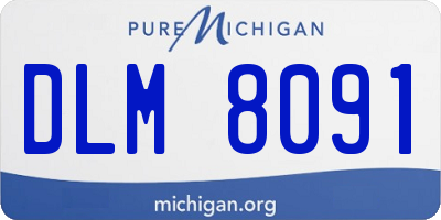 MI license plate DLM8091