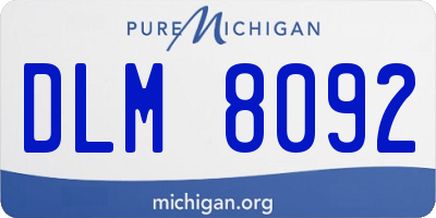 MI license plate DLM8092
