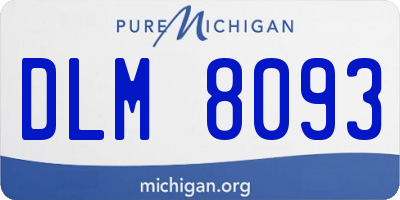 MI license plate DLM8093