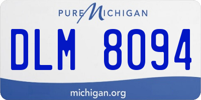 MI license plate DLM8094