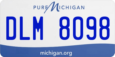 MI license plate DLM8098