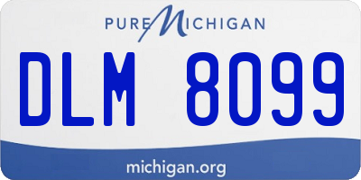 MI license plate DLM8099