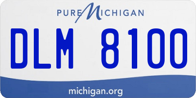 MI license plate DLM8100