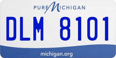 MI license plate DLM8101