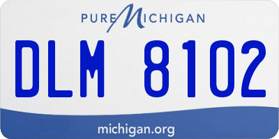 MI license plate DLM8102