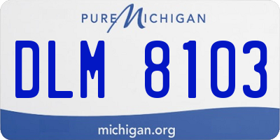 MI license plate DLM8103