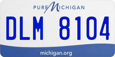 MI license plate DLM8104