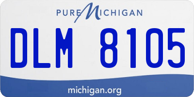 MI license plate DLM8105