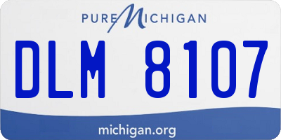 MI license plate DLM8107