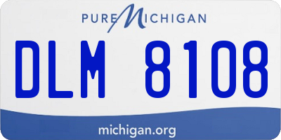 MI license plate DLM8108