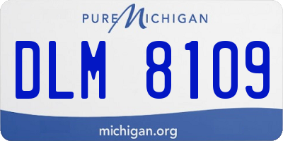MI license plate DLM8109