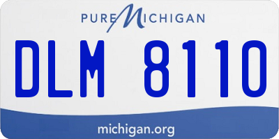 MI license plate DLM8110