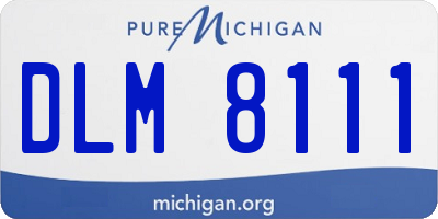 MI license plate DLM8111