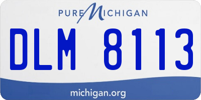 MI license plate DLM8113
