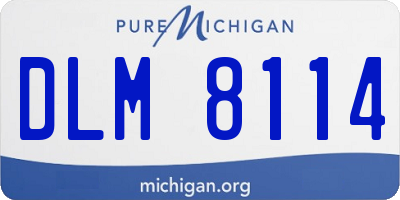 MI license plate DLM8114
