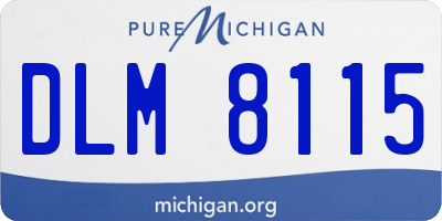 MI license plate DLM8115