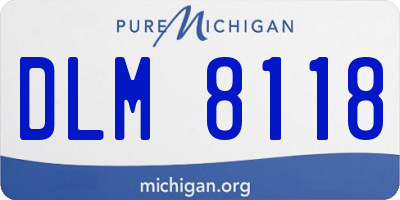 MI license plate DLM8118
