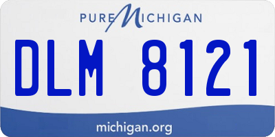 MI license plate DLM8121