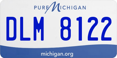 MI license plate DLM8122
