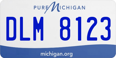 MI license plate DLM8123