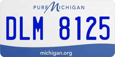 MI license plate DLM8125