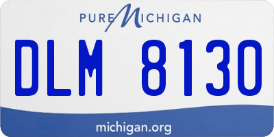 MI license plate DLM8130