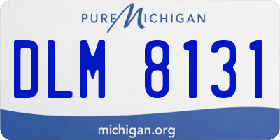 MI license plate DLM8131