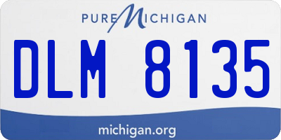 MI license plate DLM8135