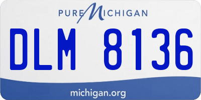 MI license plate DLM8136