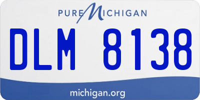 MI license plate DLM8138
