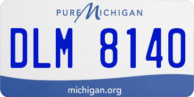 MI license plate DLM8140