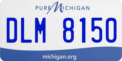 MI license plate DLM8150