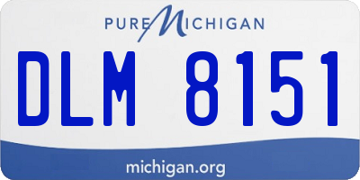 MI license plate DLM8151