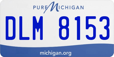 MI license plate DLM8153