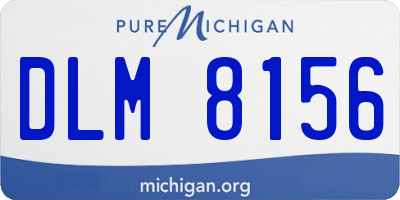 MI license plate DLM8156