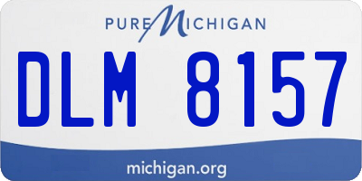MI license plate DLM8157