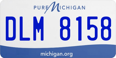 MI license plate DLM8158