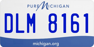 MI license plate DLM8161