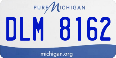 MI license plate DLM8162