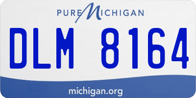 MI license plate DLM8164
