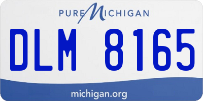 MI license plate DLM8165