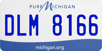 MI license plate DLM8166